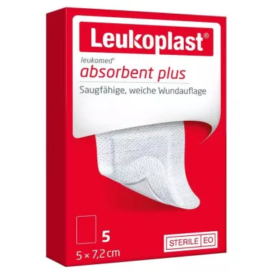 Leukoplast Leukomed Apósito para heridas estéril de 5x7,2 cm, 5 piezas