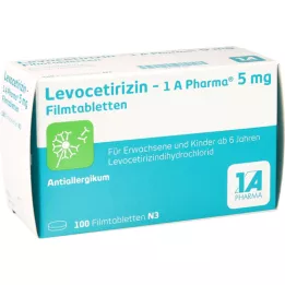 LEVOCETIRIZIN-1A Pharma 5 mg Comprimidos recubiertos con película, 100 Cápsulas