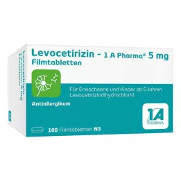 LEVOCETIRIZIN-1A Pharma 5 mg Comprimidos recubiertos con película, 100 Cápsulas