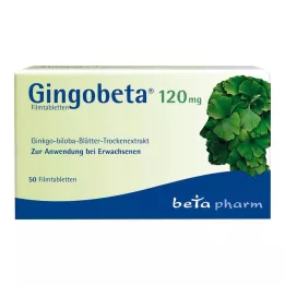 GINGOBETA 120 mg comprimidos recubiertos con película, 50 uds