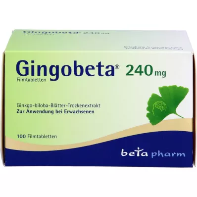 GINGOBETA 240 mg comprimidos recubiertos con película, 100 uds