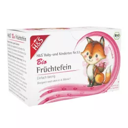 H&amp;S Té ecológico para bebés y niños Bolsa de filtro fino de frutas, 20X2,5 g