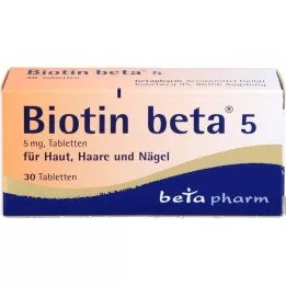 BIOTIN BETA 5 pastillas, 30 unidades
