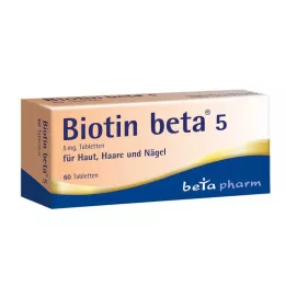 Tabletas de biotina beta 5, 60 piezas