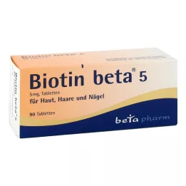Tabletas de biotina beta 5, 90 piezas