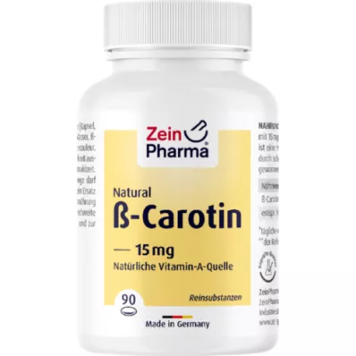 BETA CAROTIN NATURAL 15 mg ZeinPharma cápsulas blandas, 90 uds