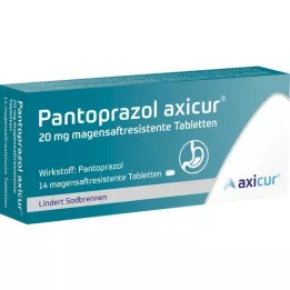 PANTOPRAZOL axicur 20 mg comprimidos con cubierta entérica, 14 uds