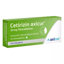 Cetirizin Axicur® 10 mg tabletas recubiertas de película, 20 PCS