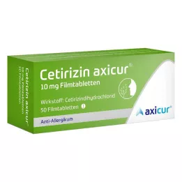 Cetirizin Axicur® 10 mg tabletas recubiertas de película, 50 PCS