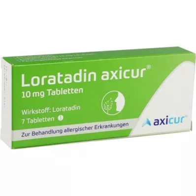 LORATADIN axicur 10 mg comprimidos, 7 uds