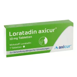 LORATADIN axicur 10 mg comprimidos, 7 uds