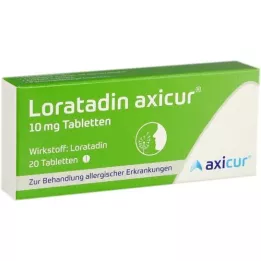 LORATADIN axicur 10 mg comprimidos, 20 uds