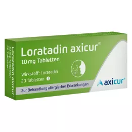 Loratadina Axicur® 10 mg tabletas, 20 piezas