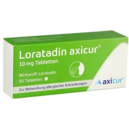 LORATADIN axicur 10 mg comprimidos, 50 uds