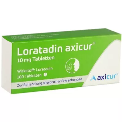 LORATADIN axicur 10 mg comprimidos, 100 uds