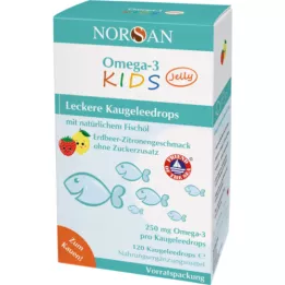 NORSAN Omega-3 Kids Jelly Dragees Stock Pack, 120 uds