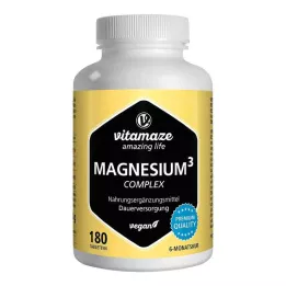 MAGNESIUM 350 mg complejo citrato/óxido/carbono.vegano, 180 uds
