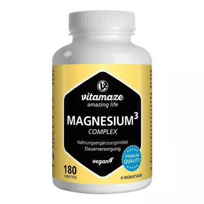 MAGNESIUM 350 mg complejo citrato/óxido/carbono.vegano, 180 uds