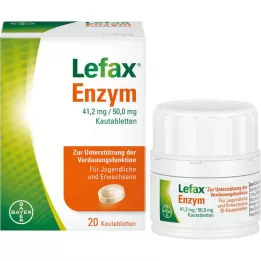 LEFAX Pastillas masticables de enzimas, 20 uds