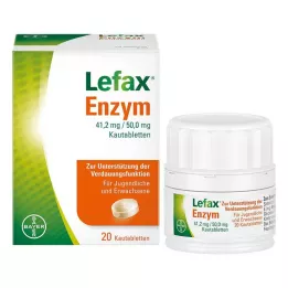Tabletas masticables de enzima Lefax, 20 piezas