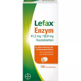 LEFAX Pastillas masticables de enzimas, 100 unidades