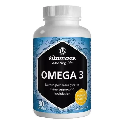 Omega-3 1000 mg EPA 400 / DHA 300 cápsulas de dosis alta, 90 piezas