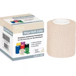 HÖGA-HAFT Banda de fijación de color 6 cmx4 m color piel, 1 ud