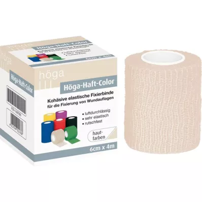 HÖGA-HAFT Banda de fijación de color 6 cmx4 m color piel, 1 ud