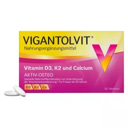 VIGANTOLVIT Vitamina D3 K2 calcio comprimidos recubiertos con película, 30 cápsulas