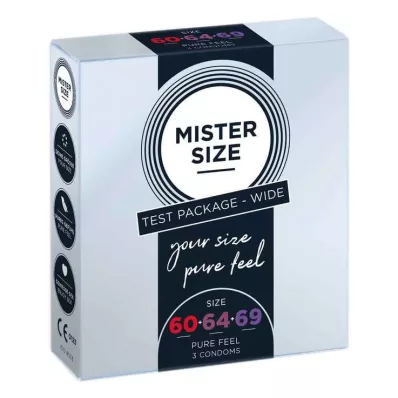 MISTER SIZE Paquete de prueba 60 condones 64-69, 3 unidades