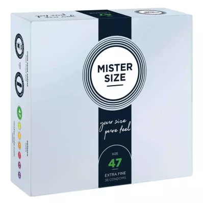 MISTER SIZE 47 condones, 36 unidades