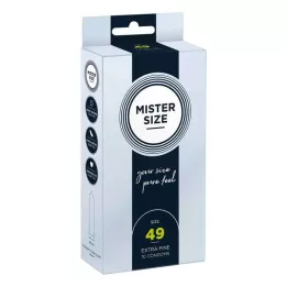 MISTER Condones tamaño 49, 10 unidades