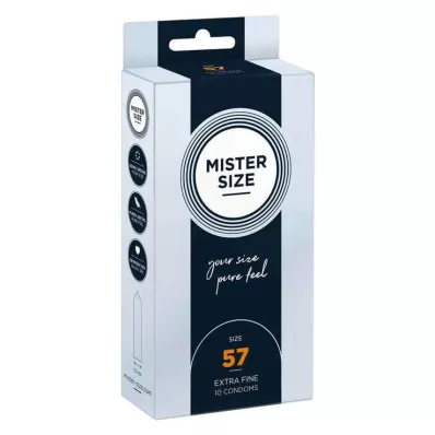 MISTER Condones tamaño 57, 10 unidades MISTER Condones tamaño 57, 10 unidades