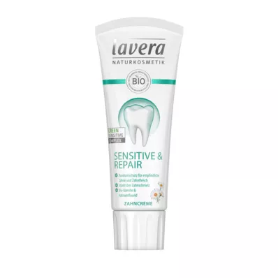 LAVERA Dentífrico Sensitive &amp; Repair con flúor, 75 ml