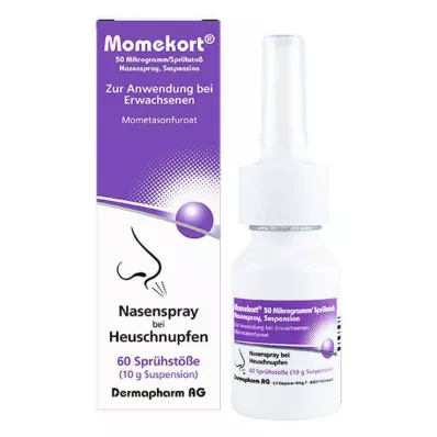 Momekort 50 µg/aerosol.Suspensión de aerosol nasal, 10 g