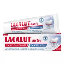 LACALUT protección activa de las encías &amp; pasta dentífrica blanca suave, 75 ml