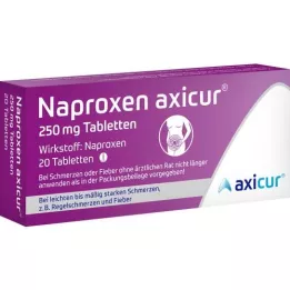 NAPROXEN axicur 250 mg comprimidos, 20 uds