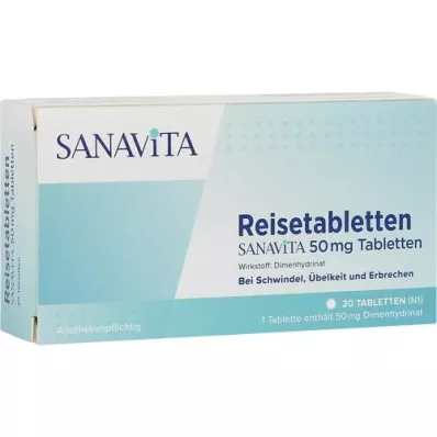 REISETABLETTEN Sanavita 50 mg comprimidos, 20 uds