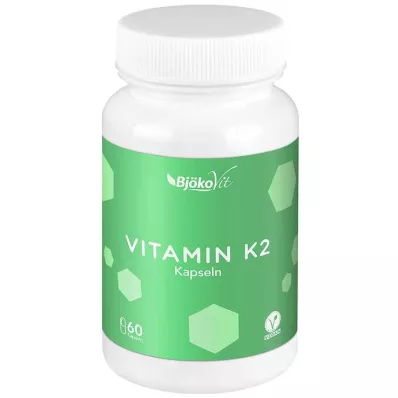 Cápsulas veganas totalmente trans de vitamina K2 MK7, 60 piezas