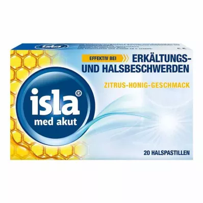 ISLA MED pastillas agudas de cítricos y miel, 20 uds
