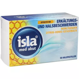 ISLA MED pastillas agudas de cítricos y miel, 50 unidades