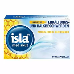 ISLA MED pastillas agudas de cítricos y miel, 50 unidades
