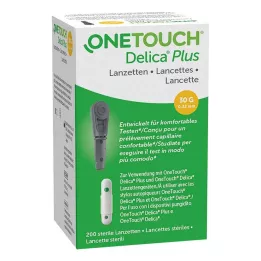 ONE TOUCH Lancetas con aguja Delica Plus, 200 unidades