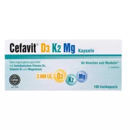 CEFAVIT D3 K2 Mg 2.000 U.I. cápsulas duras, 100 uds
