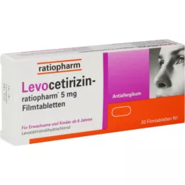 LEVOCETIRIZIN-ratiopharm 5 mg comprimidos recubiertos con película, 20 uds