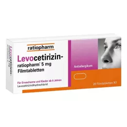 LEVOCETIRIZIN-ratiopharm 5 mg comprimidos recubiertos con película, 20 uds