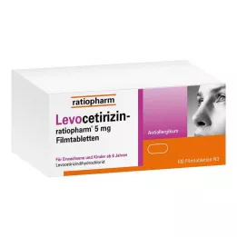 LEVOCETIRIZIN-ratiopharm 5 mg comprimidos recubiertos con película, 100 uds