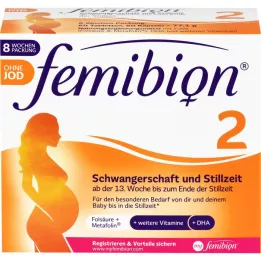 FEMIBION 2 Embarazo+Lactancia sin pastillas de yodo, 2X60 uds