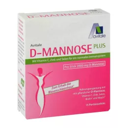 D-MANNOSE PLUS 2000 mg Barritas con vit. y minerales, 15X2,47 g