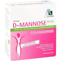 D-MANNOSE PLUS 2000 mg Barritas con Vit. y Minerales, 30X2,47 g